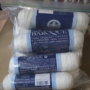 11 Ea DMC Baroque 100% Crochet Cotton Thread White